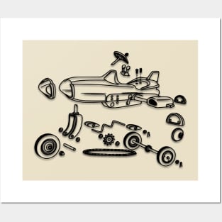 Rocket Pedal Car Posters and Art